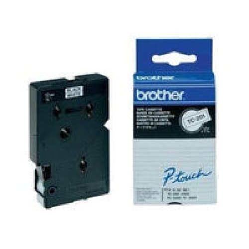 Brother Schriftband TC201A (10er VE) Black/White