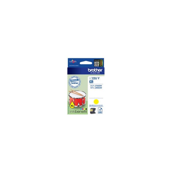 Brother Tinte LC22UY XL Gelb ca. 1.200 Seiten - Tinte